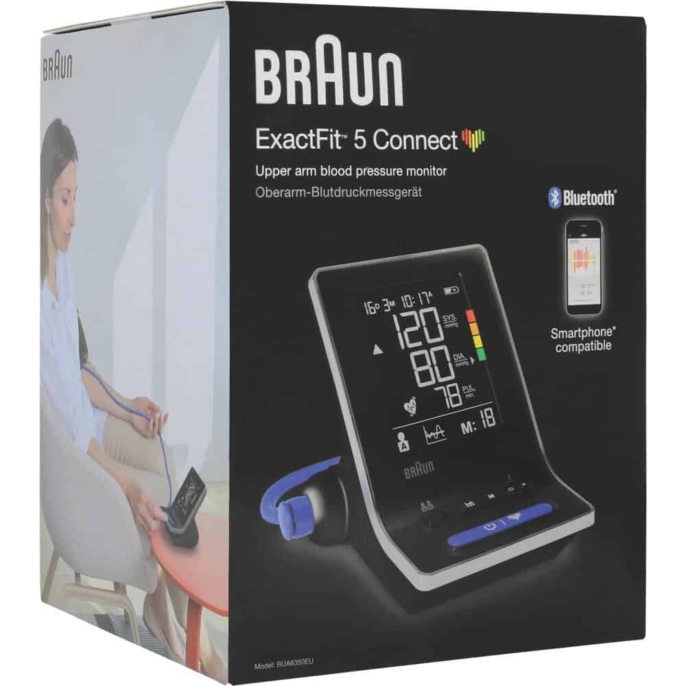 Tensiomètre intelligent Braun ExactFit 5 Connect & Oxymètre de pouls 1 de  (saturation en oxygène, taux d'oxygène sanguin, précision clinique
